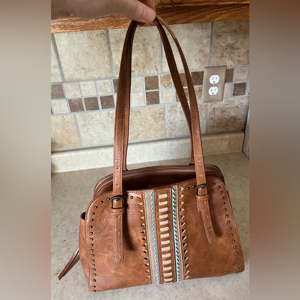Bandana Tan Leather Purse